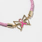 Pink Ribbon Butterfly Bracelet – Gold-Dipped Braided Charm