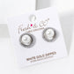 Freshwater Pearl Ring Stud Earrings