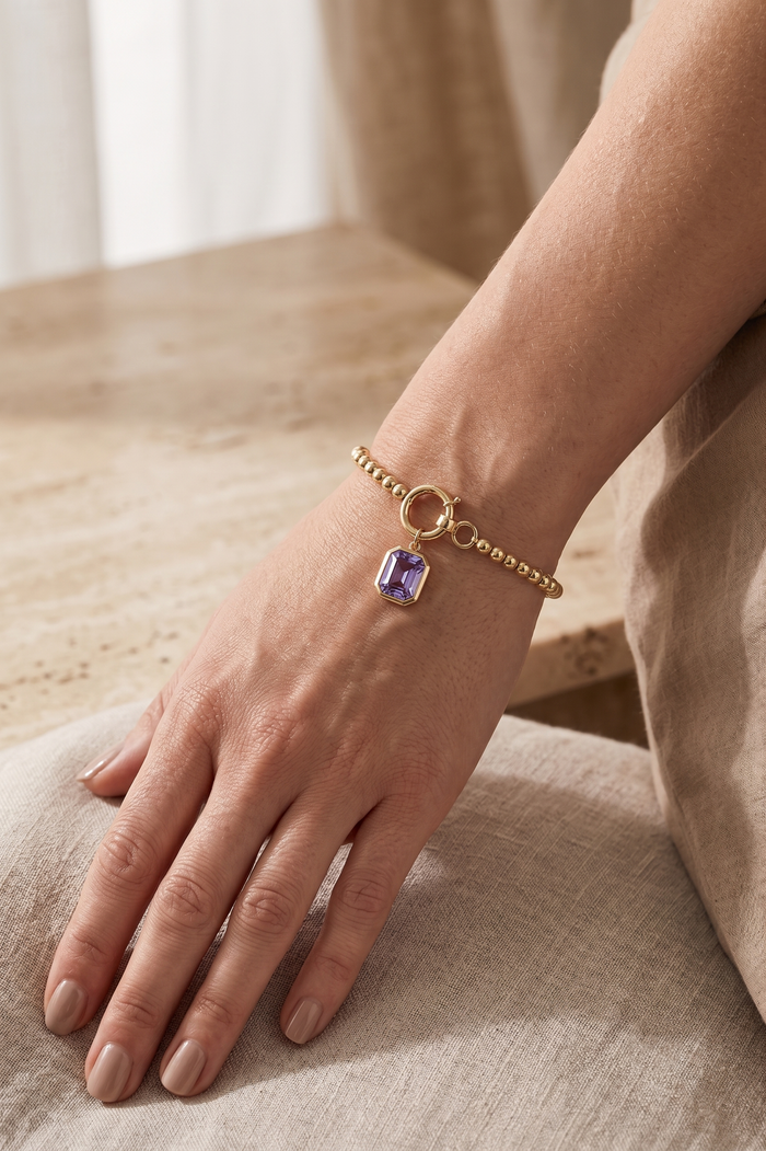 Elegant Birthstone Charm Bracelet