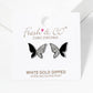 Cubic Zirconia & Enamel Asymmetric Butterfly Stud Earrings
