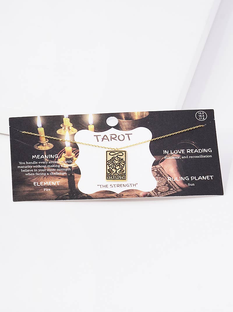 Gold Plated Tarot Card Necklace