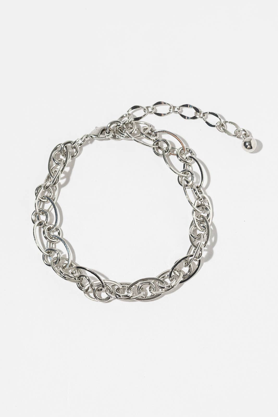 Chunky Layered Oval Link Anklet
