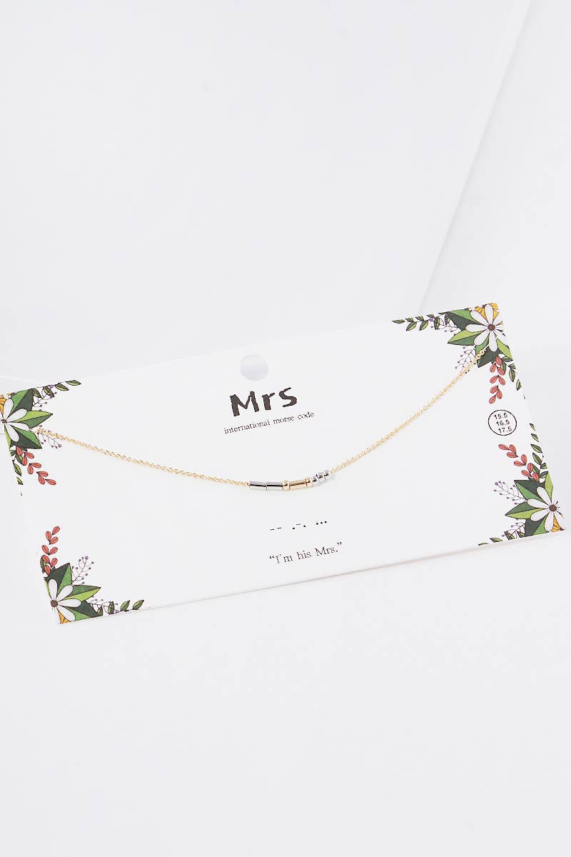 Gold Plated Morse Code Necklace