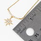 Minimalist Pave Curved Bar & North Star Charm Necklace