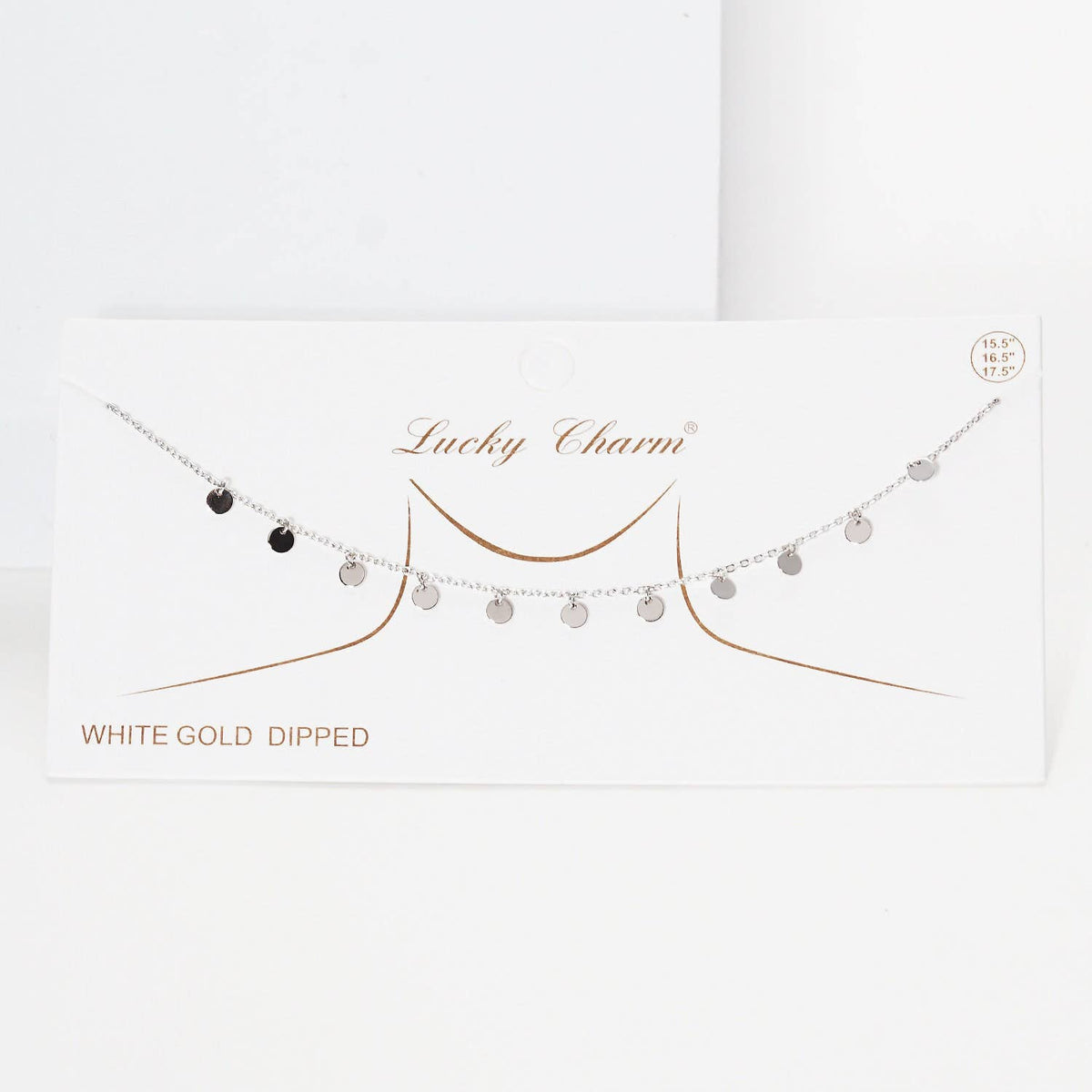 Gold Plated Chain w/ Round Charm Necklace