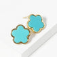 Minimalist Dainty Clover Flower Stud Earrings