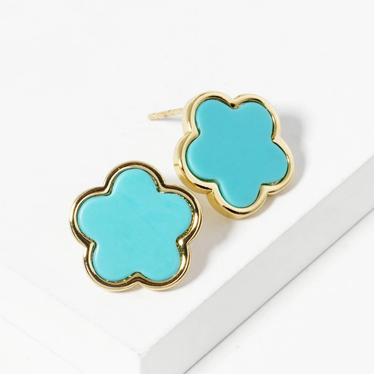 Minimalist Dainty Clover Flower Stud Earrings