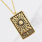 Gold Plated Tarot Card Necklace