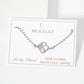 Dainty Gold Dipped Initial Clover Bracelet