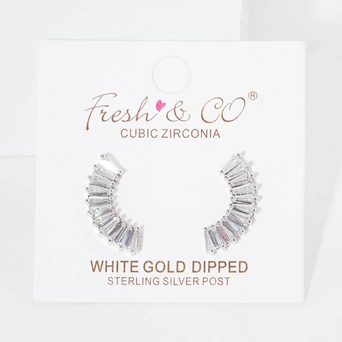 Baguette Cubic Zirconia Ear Crawlers