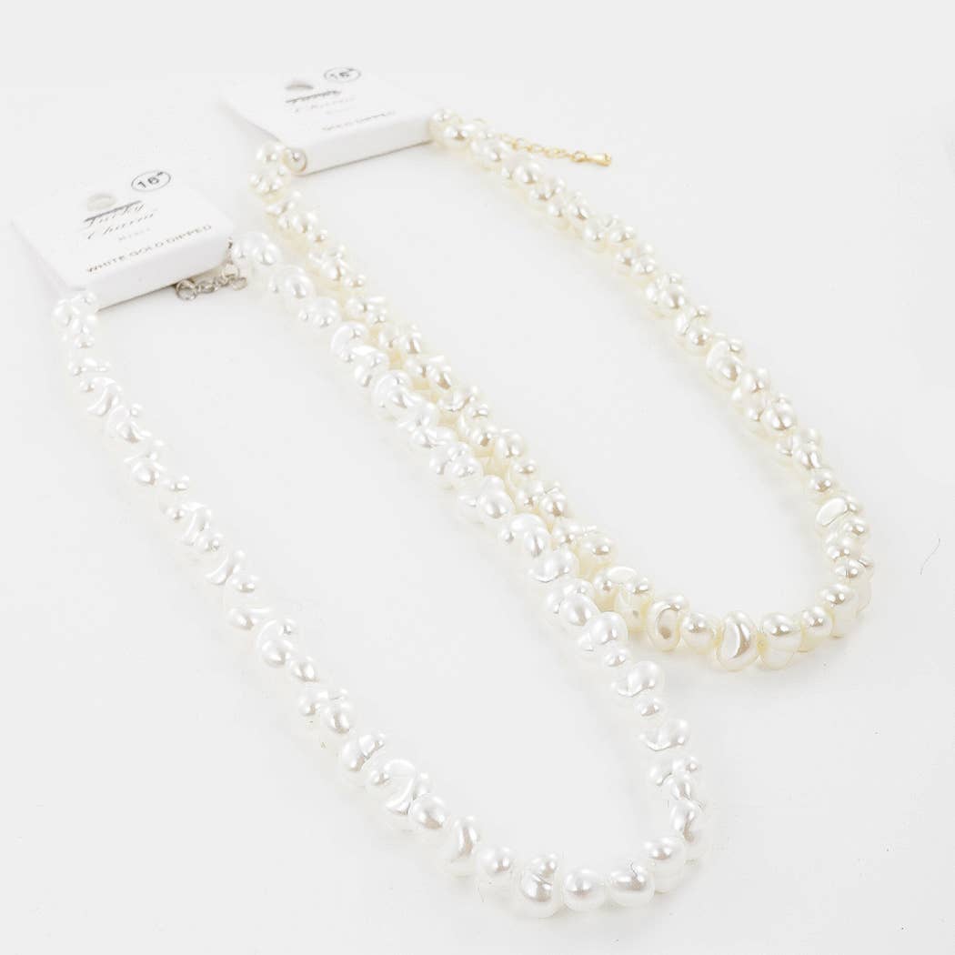 Freshwater Pearl Trim Necklace