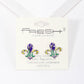 Gold Plated Chunky Fleur De Lis Stud Earrings