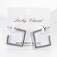 Textured Square Hoop Earrings