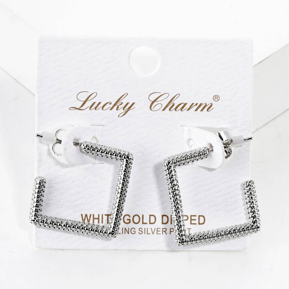 Textured Square Hoop Earrings