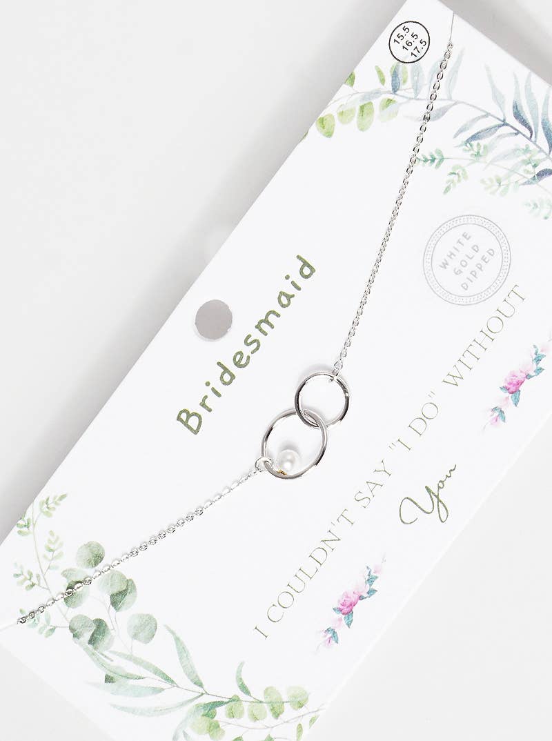 Interlocking Circle Pearl Necklace