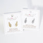 18K Gold Dipped Angel Wings Cubic Zirconia Stud Earrings