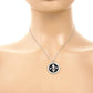 Gold Plated Fleur De Lis Circle Pendant Necklace