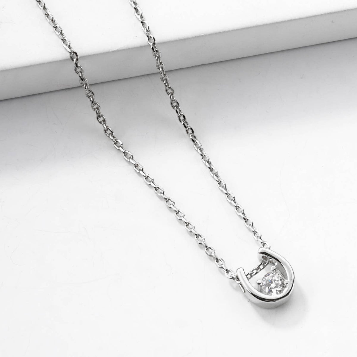 Minimalist Horseshoe Pendant Necklace