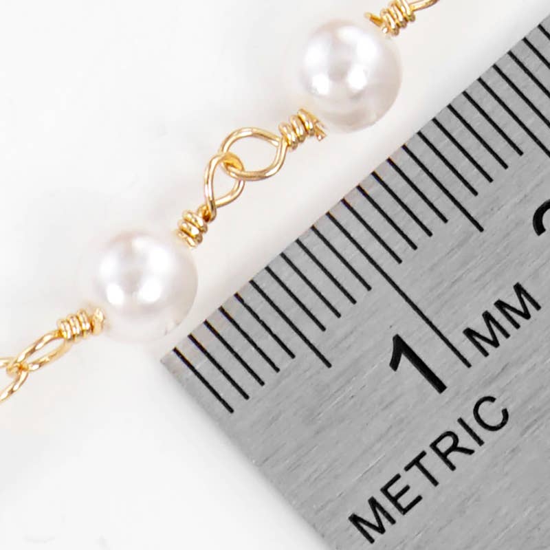 Dainty Pearl Station Choker Necklace