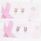 Breast Cancer Awareness Skull Candy Stud Earring