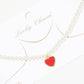 Gold Plated Heart Pearl Necklace