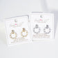18K Gold Dipped CZ Pearl Beaded Circle Drop Post Earrings