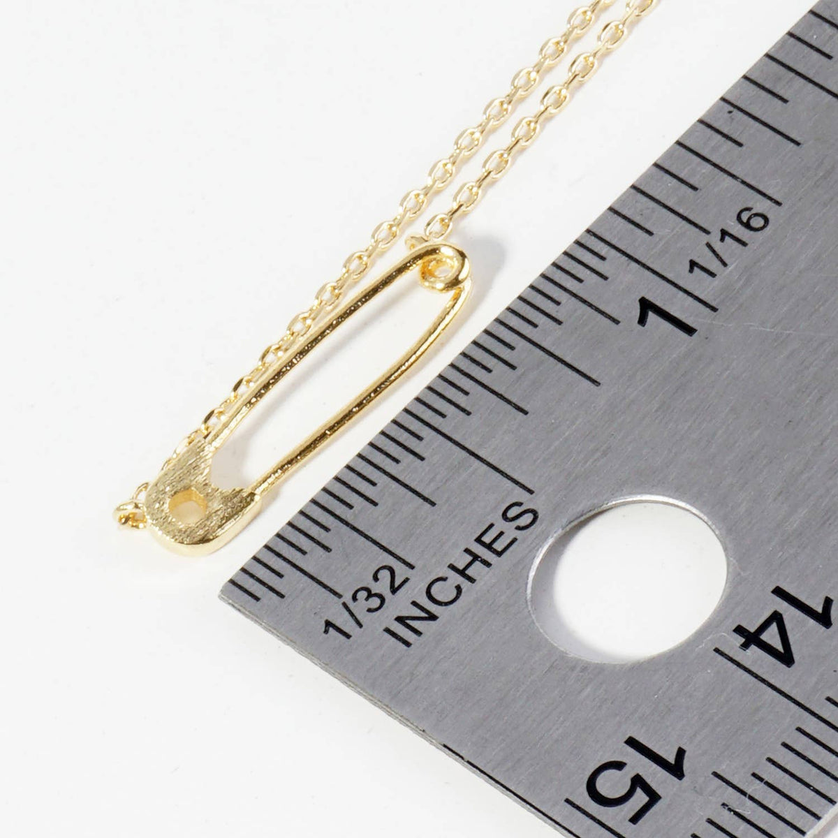 Safety Pin Pendant Necklace
