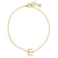 Gold Plated Initial Letter Bracelet