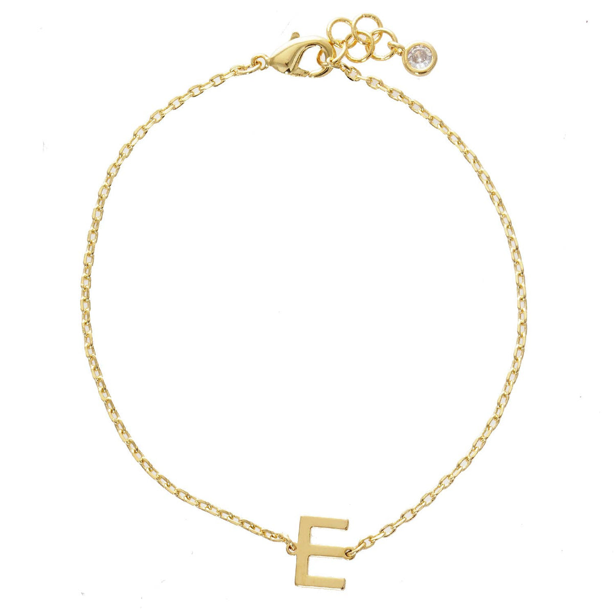 Gold Plated Initial Letter Bracelet