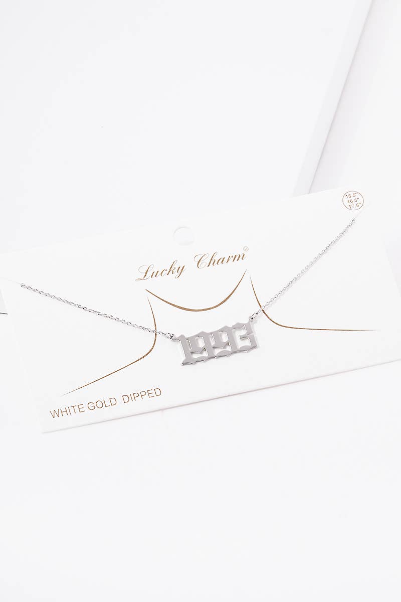 Gold Plated Birth Year Necklace