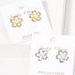 Gold Freshwater Pearl Floral Stud Earrings