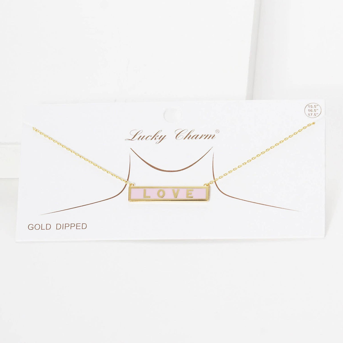 Gold Plated Mini Bar LOVE Necklace