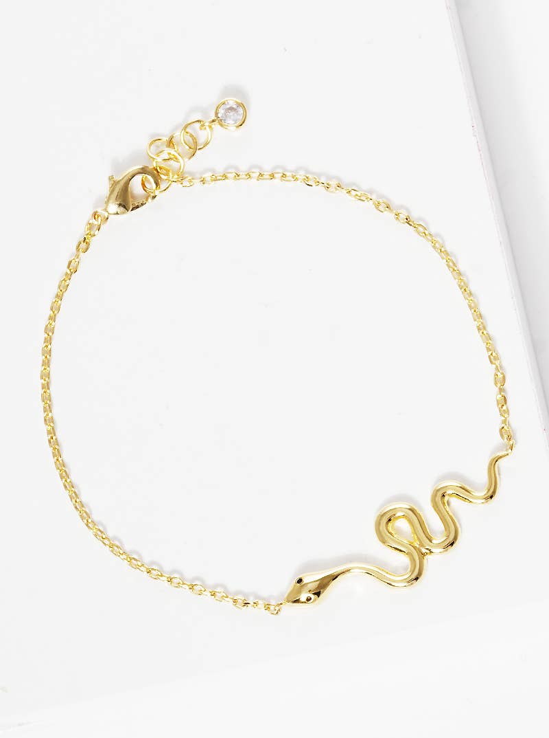 Minimalist Snake Charm Bracelet