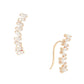 Gold Plated Zig Zag Ear Climber Earrings