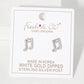 Pave-Set 11mm Musical-Note Brass Stud Earrings