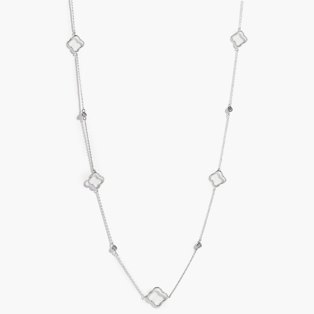Demi Clover Double-Layer Chain Necklace