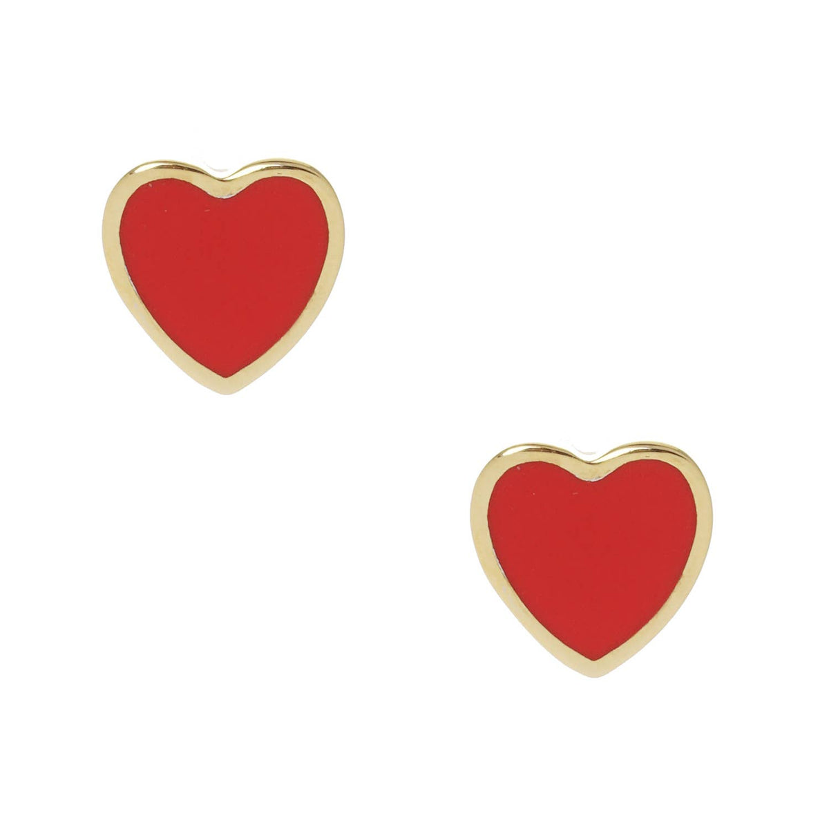 Gold Plated Multicolor Heart Earrings
