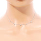 Diamond By The Yard Necklace / Bezel cubic zirconia Station