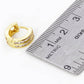 2 Line Micro Pave Set Cubic Zirconia 12mm Huggie Hoop