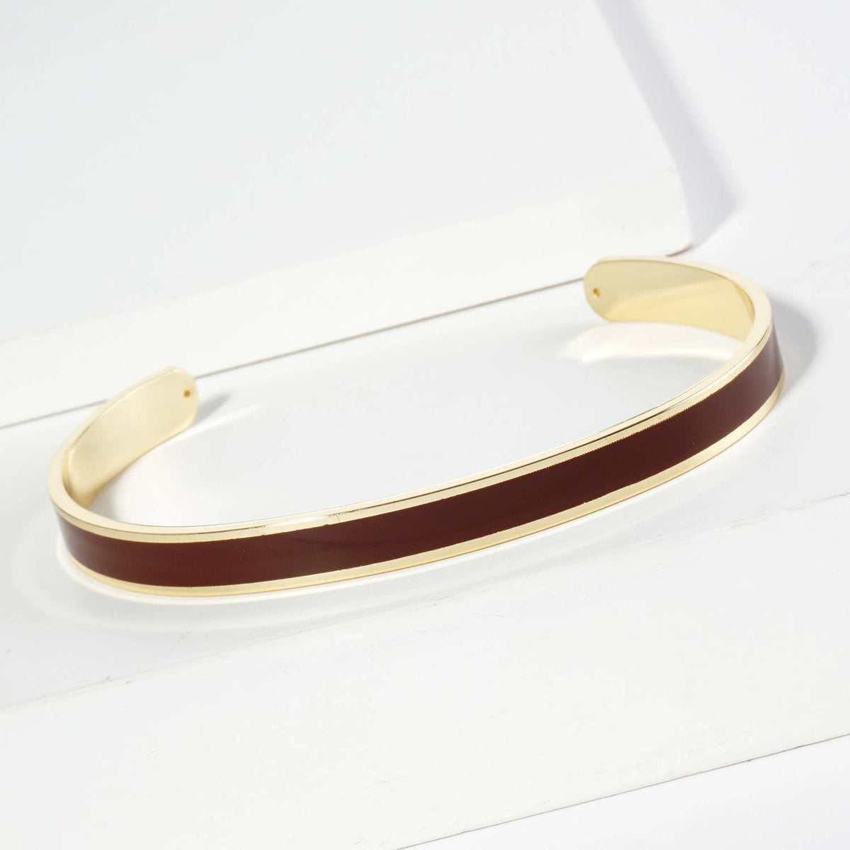 18K GOLD DIPPED ENAMEL COLOR GAME DAY CUFF BRACELET