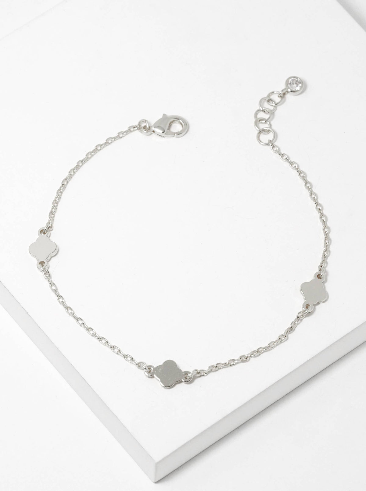 Dainty Clover Charm Adjustable Bracelet