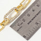 CZ Stone Encrusted Link Accents Chain Necklace