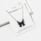 Enamel Crystal Bow Pendant Necklace – Pavé Bow on Chain