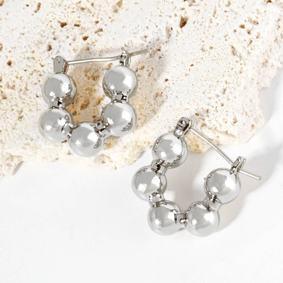18K Gold Dipped 18mm Brass Ball Hoop Earrings