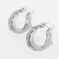 18K Gold Dipped Textured 25mm Latchback Hoop Earrings