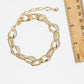 14K Gold Dipped Hypoallergenic Twisted & Polished Chain Ankl