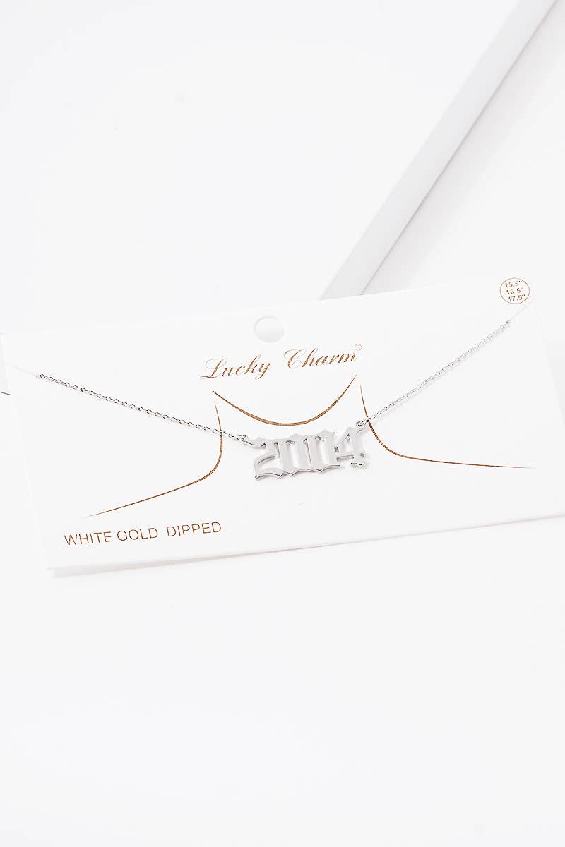Gold Plated Birth Year Necklace