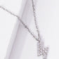 Gold Cubic Embedded Lightning Bolt Necklace