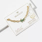 Pavé Green Alligator Magnetic Clasp Link Chain Bracelet