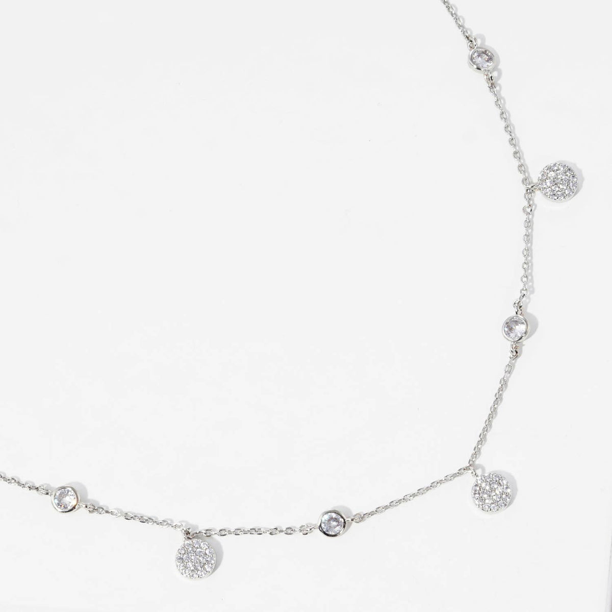 Gold Plated Multi Round Charm Necklace